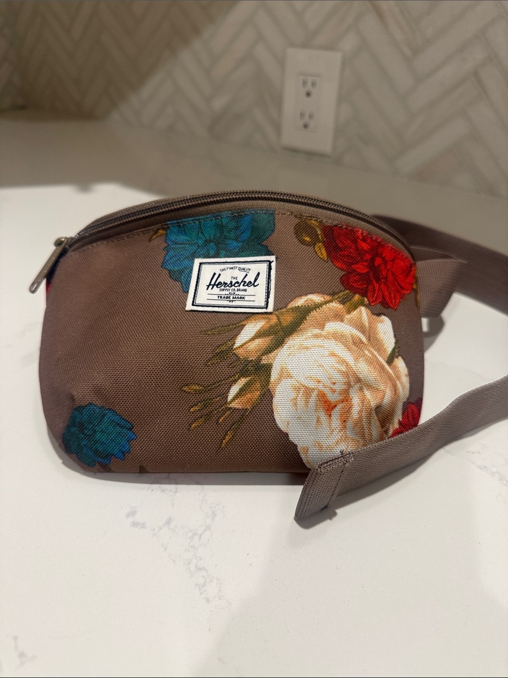 Herschel Supply Company Floral Brown Crossbody Waist Bag